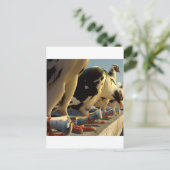 Carte Postale Message de pigeon animal Abstrait (Debout devant)