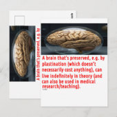 Carte Postale Message de préservation du cerveau (sphéroïde) (Devant / Derrière)