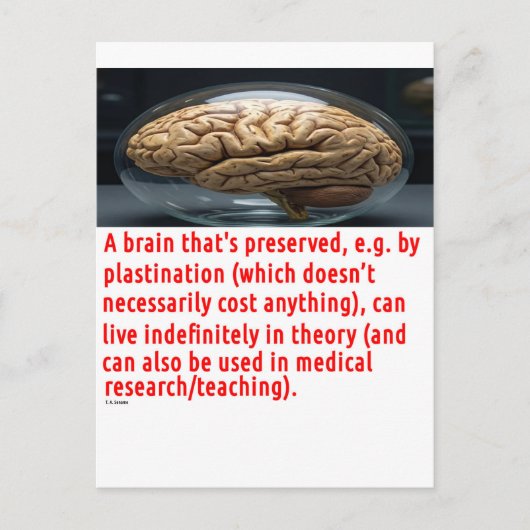 Carte Postale Message de préservation du cerveau (sphéroïde) (Devant)