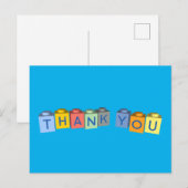 Carte Postale Message de remerciement Building Blocks (Devant / Derrière)