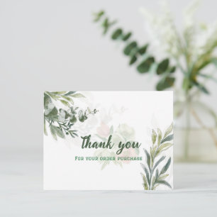 Carte Postale Message de remerciement élégant pour confirmation