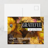 Carte Postale Message de remerciement personnalisé pour la fête (Devant / Derrière)