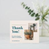 Carte Postale Message de remerciement pour entreprise de photogr (Debout devant)