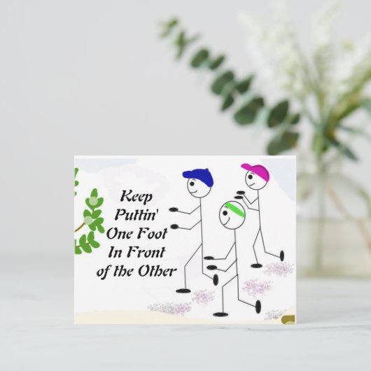 Carte Postale Message d'exécution motivationnelle (Debout devant)