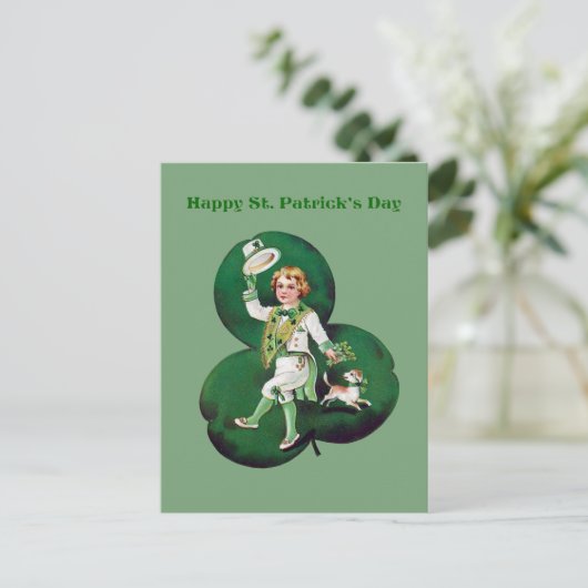 Carte Postale Message du cool Saint Patrick (Debout devant)