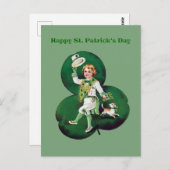 Carte Postale Message du cool Saint Patrick (Devant / Derrière)