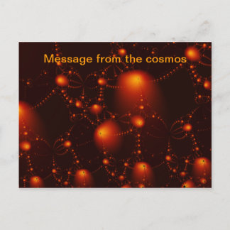 Carte Postale message du cosmos