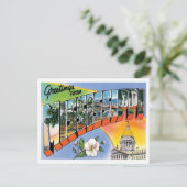 Carte Postale Message du Mississippi aux États-Unis (Debout devant)