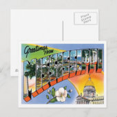 Carte Postale Message du Mississippi aux États-Unis (Devant / Derrière)