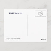 Carte postale Message du Modèle de vote pour les f (Dos)