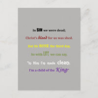 Carte postale Message Evangile