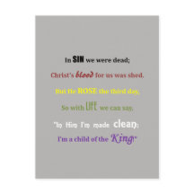 Carte postale Message Evangile