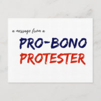 Message from a pro-bono protester