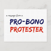 Carte Postale Message from a pro-bono protester (Devant)