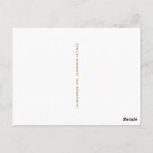 Carte Postale Message simple Mariage photo Merci (Dos)