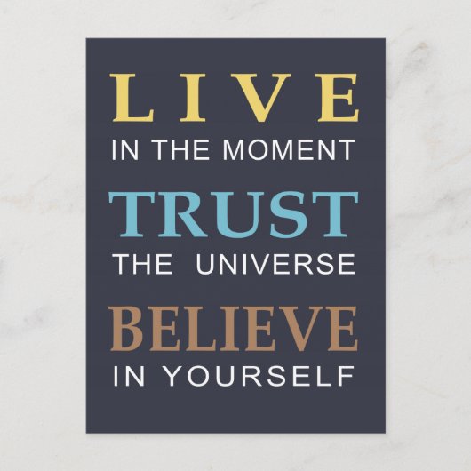 Carte Postale Message spirituel inspirant (Devant)