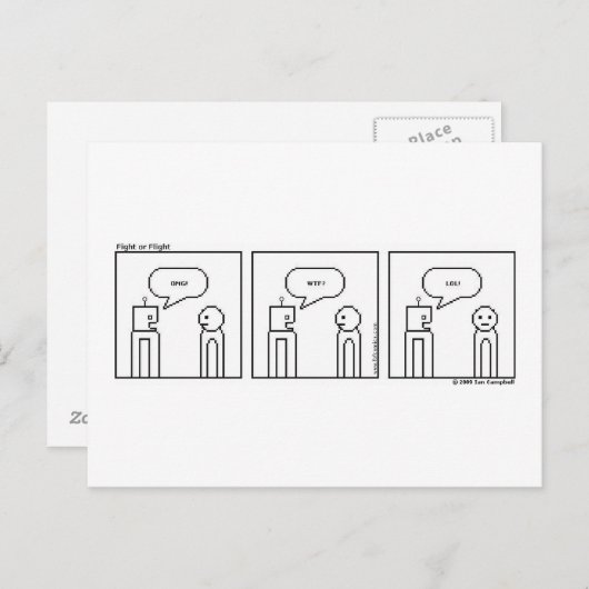 Carte Postale message texte (Devant / Derrière)