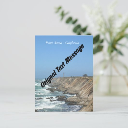 Carte postale - Message texte original (Debout devant)