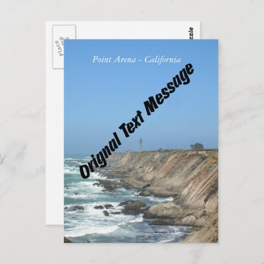 Carte postale - Message texte original (Devant / Derrière)