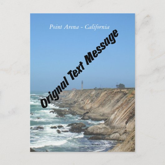 Carte postale - Message texte original (Devant)