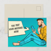 Carte Postale Message texte personnalisé (Devant / Derrière)