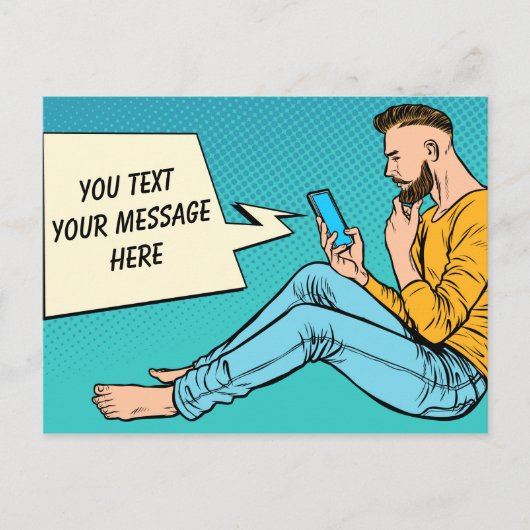 Carte Postale Message texte personnalisé (Devant)