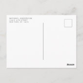 Carte Postale Messagerie professionnelle Black and Marble (Dos)