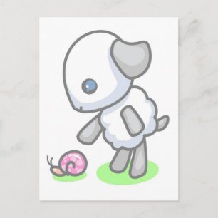 Carte Postale Messagerie Snail Lamby-Pie