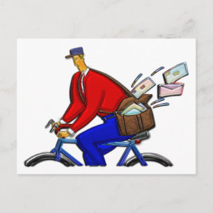 Carte Postale Messagerie Vélo AKA Livraison spéciale