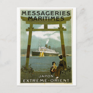 Carte Postale Messageries Maritimes Japon Extrême Orient