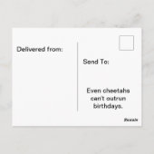 Carte Postale Messages d'anniversaire sarcastiques et drôles & B (Dos)