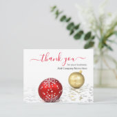 Carte Postale Messages de remerciement de Noël pour les entrepri (Debout devant)