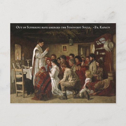 Carte Postale Messe catholique en temps de persécution (Devant)