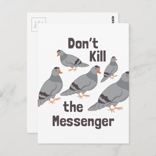 Carte Postale Messenger Pigeon (Devant / Derrière)