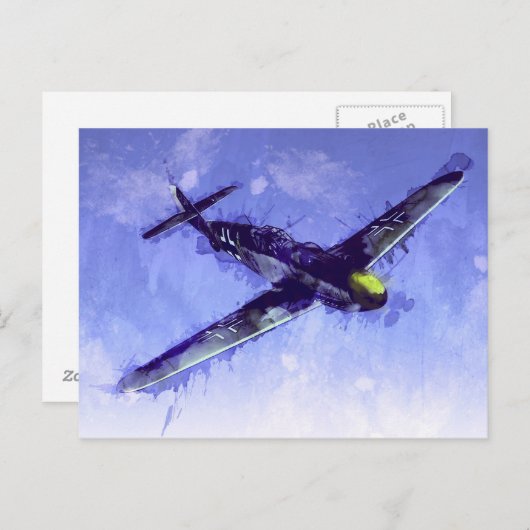 Carte Postale Messerschmitt Bf 109 (Devant / Derrière)