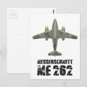 CARTE POSTALE MESSERSCHMITT ME262 SCHWALBE (Devant / Derrière)