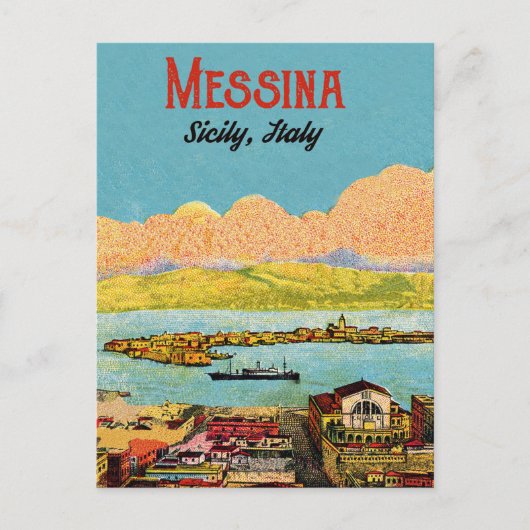 Carte Postale Messine ville, Sicile, Italie (Devant)