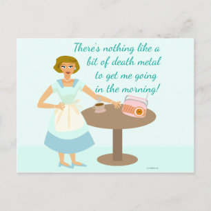 Carte Postale Métal de mort femme au foyer