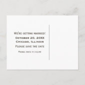 Carte postale Metal Gear Save the Date, Bleue (Dos)