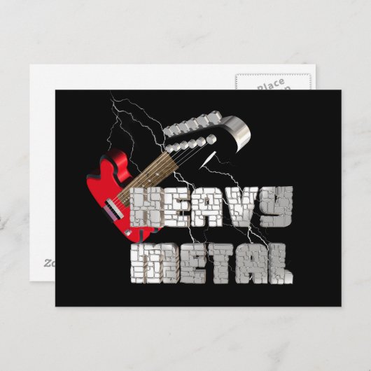 Carte Postale Métal lourd (Devant / Derrière)