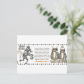 Carte Postale Metal Monkey zodiac né Gemini 1980 (Debout devant)