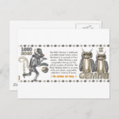 Carte Postale Metal Monkey zodiac né Gemini 1980 (Devant / Derrière)