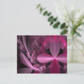 Carte Postale Metallic Pétales de fleur rose (Debout devant)