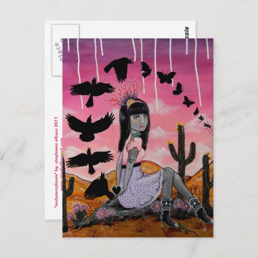 Carte Postale Métamorphose (Devant / Derrière)