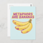 Carte Postale Métaphore La typographie drôle (Devant / Derrière)