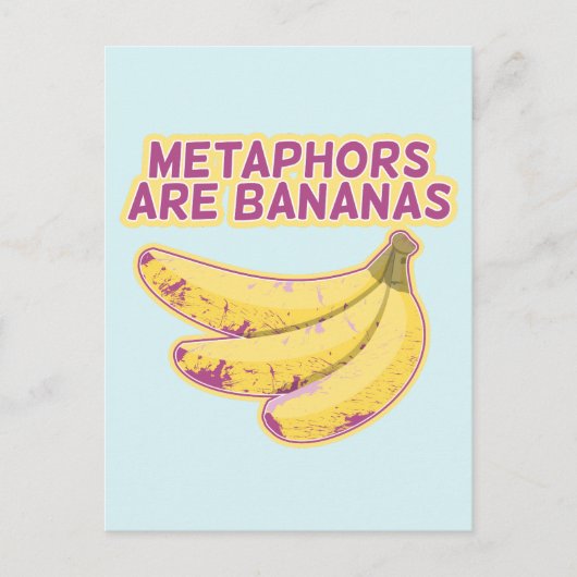 Carte Postale Métaphore La typographie drôle (Devant)