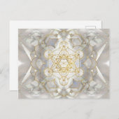 Carte Postale Métatron's Cube in lotus Sacred Geometry (Devant / Derrière)