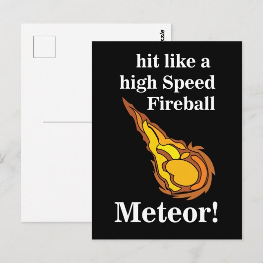 Carte Postale Meteor Tir Star Fireball Meteor (Devant / Derrière)