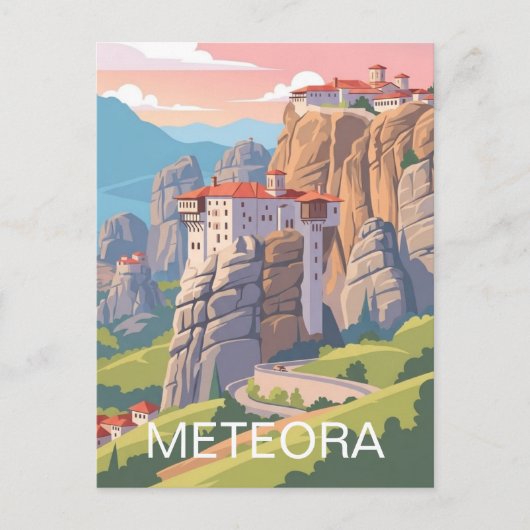 Carte Postale Meteora Greece Travel (Devant)