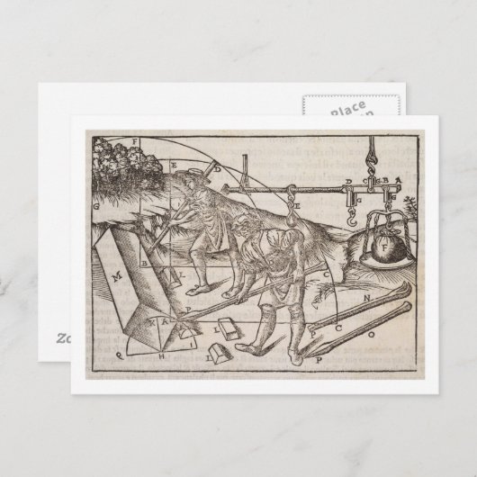 Carte Postale Méthodes de déplacement des blocs de pierre, de 'D (Devant / Derrière)